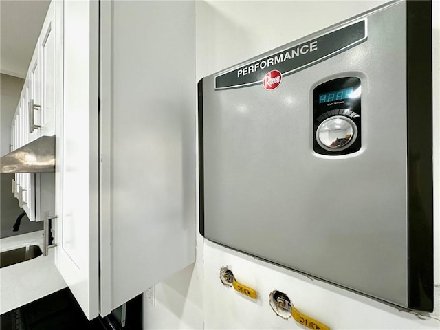 detailed view of water heater