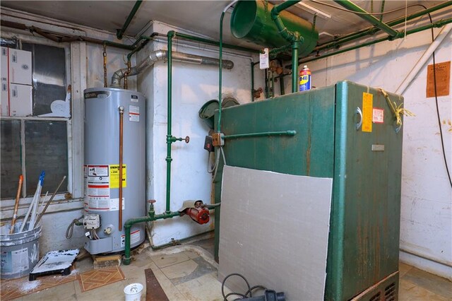 utilities featuring gas water heater