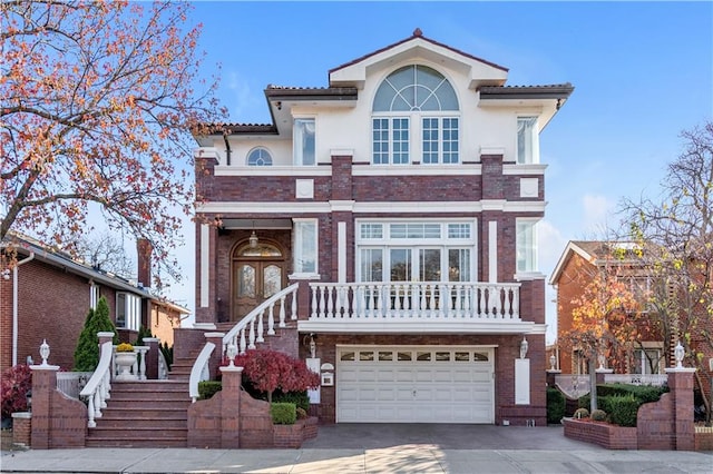 view of front of home featuring a garage