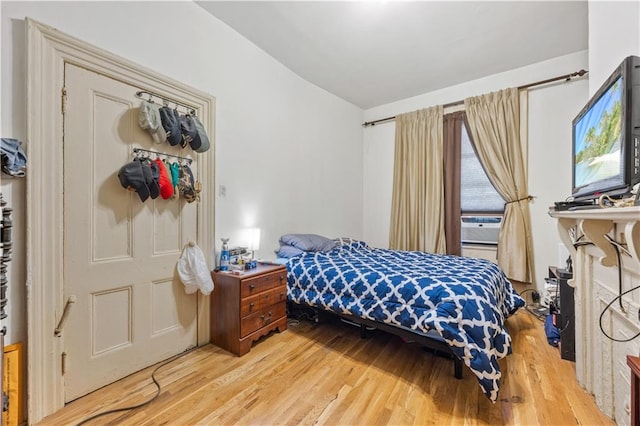 bedroom with wood-type flooring