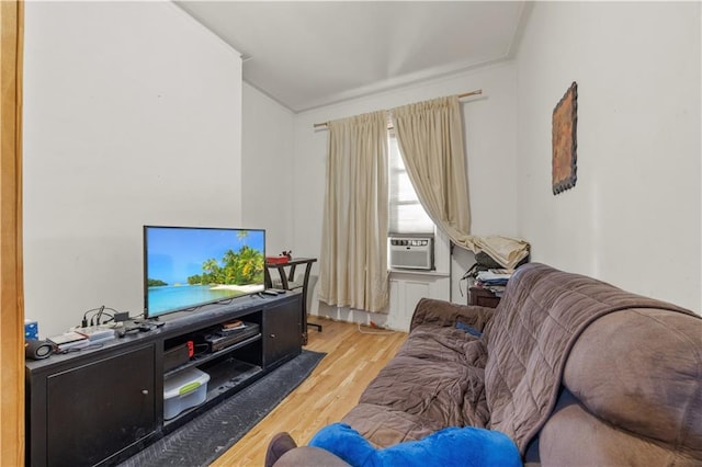 living room featuring hardwood / wood-style flooring