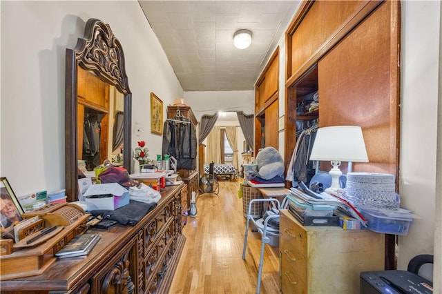 hallway featuring light hardwood / wood-style flooring