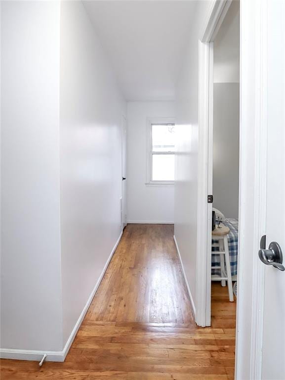 hall featuring hardwood / wood-style flooring