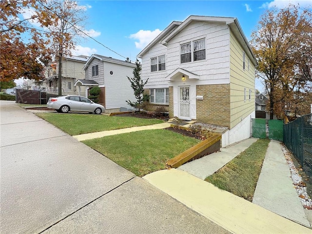 view of property with a front yard