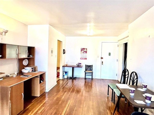 dining room featuring dark hardwood / wood-style floors