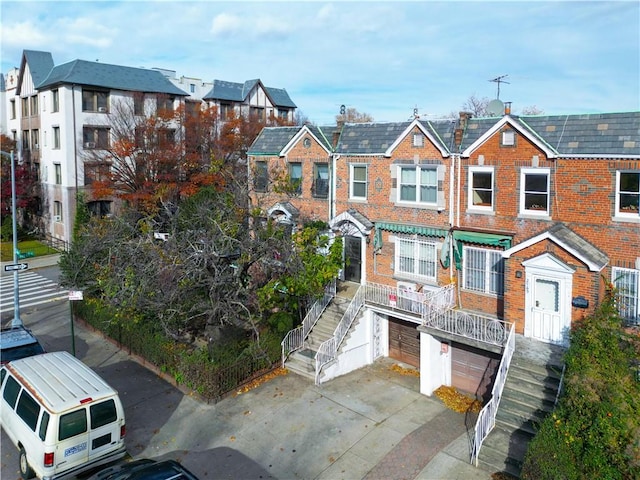 view of property with a garage