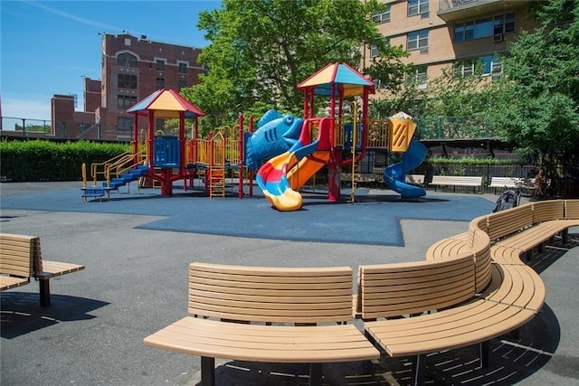 view of community jungle gym