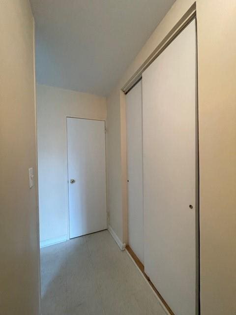 unfurnished bedroom with a closet