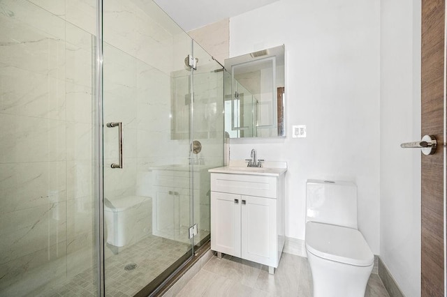 2335 Bath Ave Unit 1A, Brooklyn, NY 11214 - full bath with toilet, vanity, and a stall shower