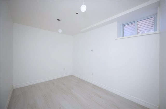 empty room featuring light hardwood / wood-style floors