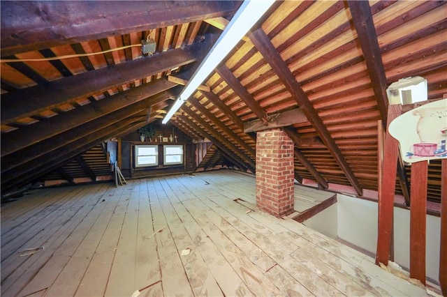 view of attic