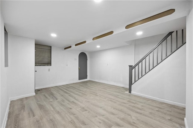 interior space with light wood-type flooring