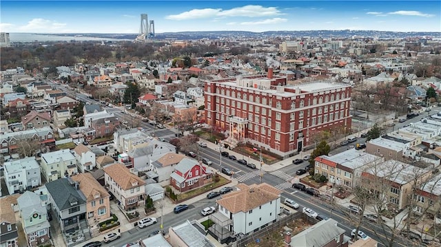 bird's eye view featuring a city view