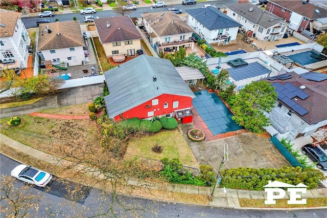 birds eye view of property featuring a residential view