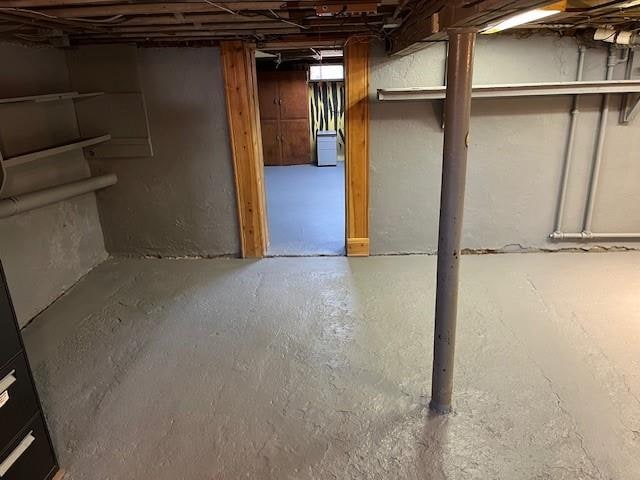 view of basement