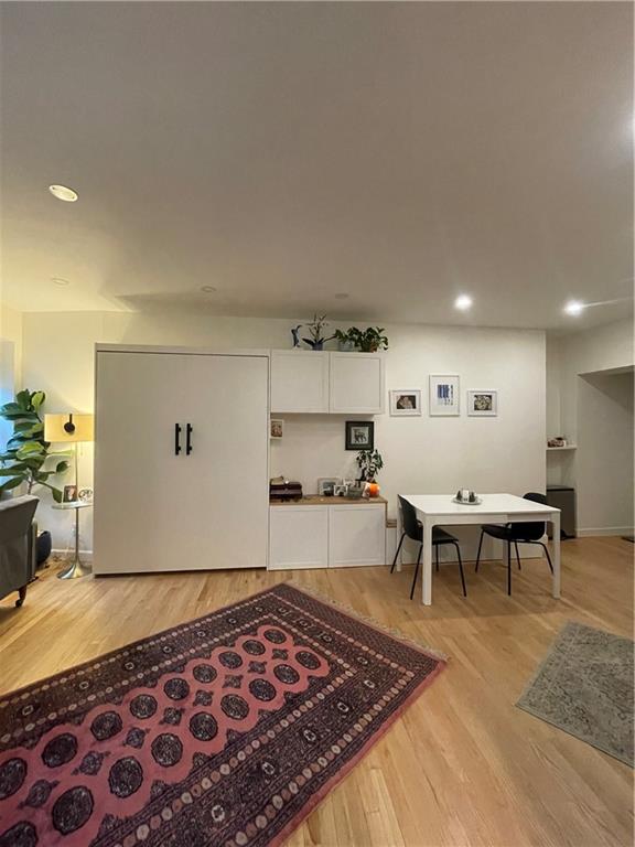 interior space with light wood-type flooring