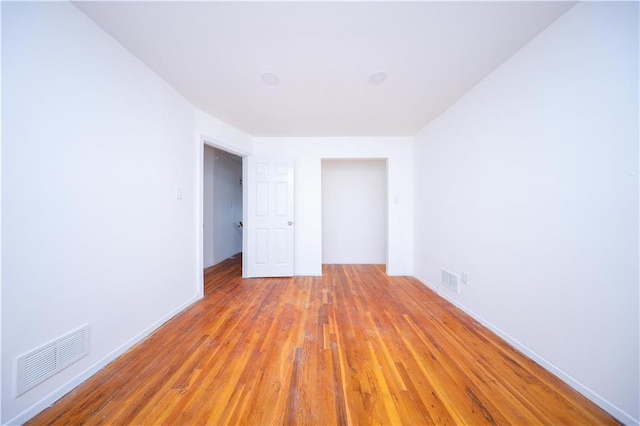 unfurnished bedroom with light hardwood / wood-style flooring