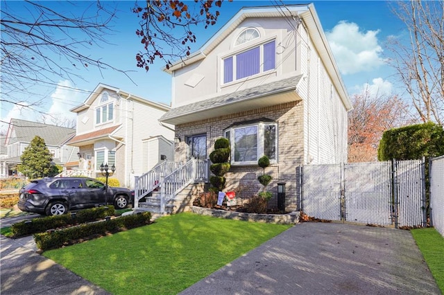 view of property with a front yard