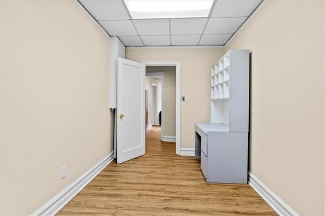 interior space with light hardwood / wood-style floors