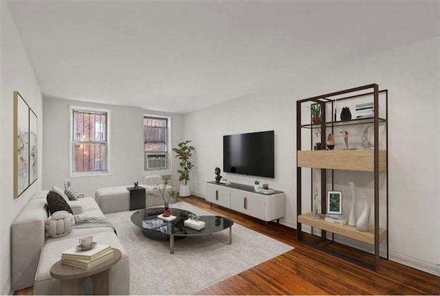 243 Mcdonald Ave Unit 1D, Brooklyn, NY 11218 - living area with wood finished floors and cooling unit
