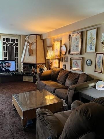 view of carpeted living room