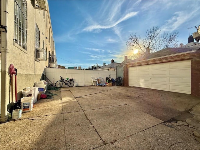 view of patio / terrace featuring fence