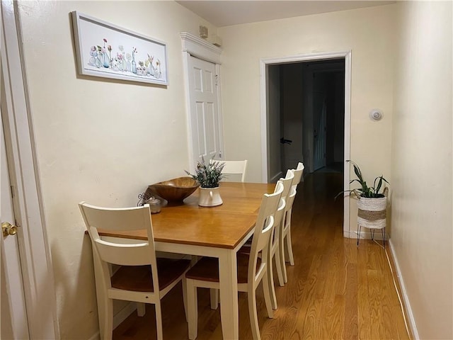 dining area featuring light hardwood / wood-style flooring