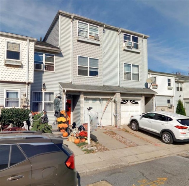 view of property featuring a garage