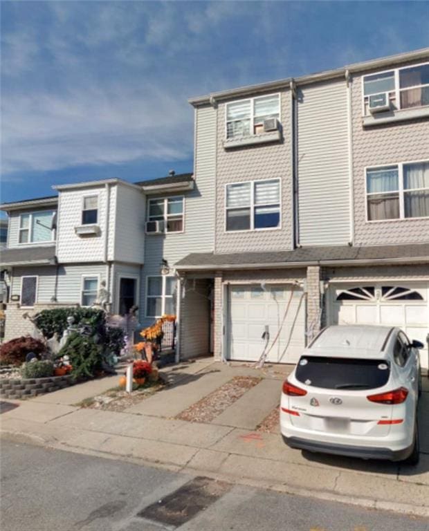 view of property with a garage