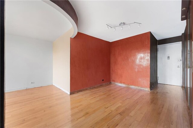 interior space with light hardwood / wood-style floors