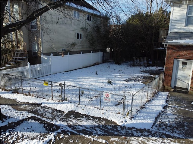 view of snowy yard