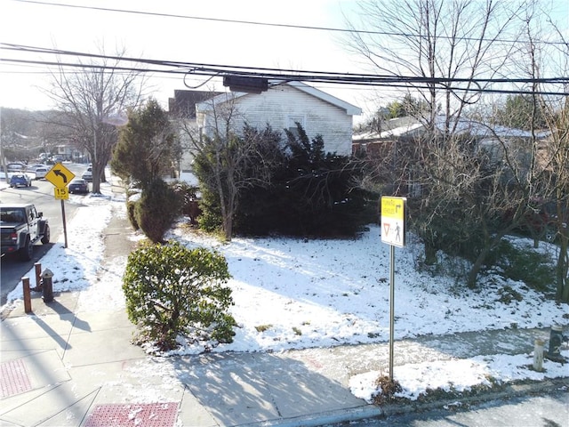 view of snowy yard