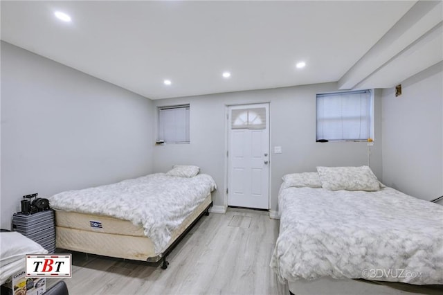 1801 E 7th St, Brooklyn, NY 11223 - bedroom featuring wood finished floors and recessed lighting