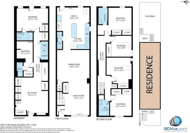 1801 E 7th St, Brooklyn, NY 11223 - view of property floor plan
