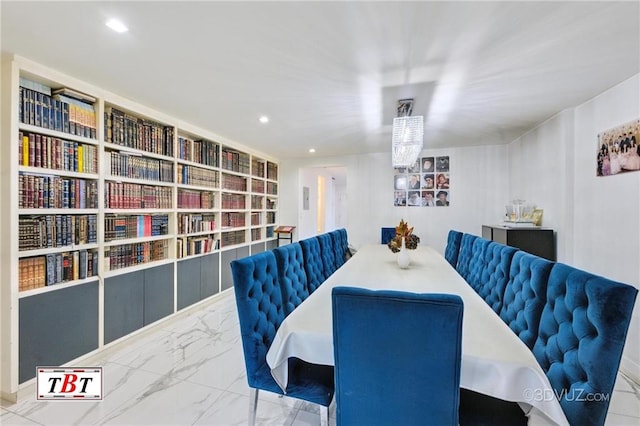 1801 E 7th St, Brooklyn, NY 11223 - dining space featuring marble finish floors and recessed lighting