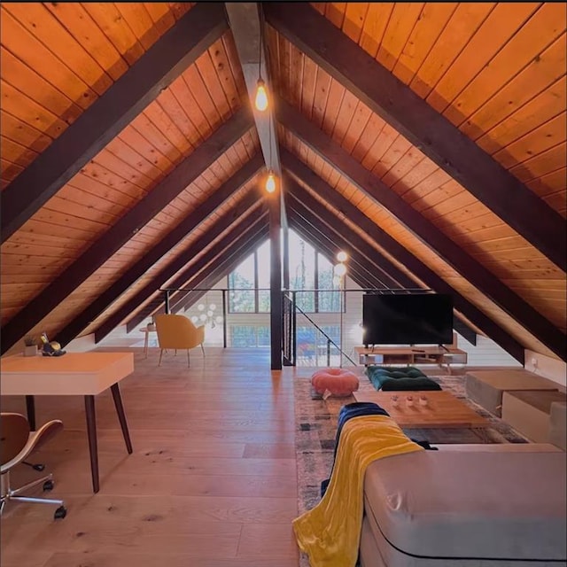 view of attic