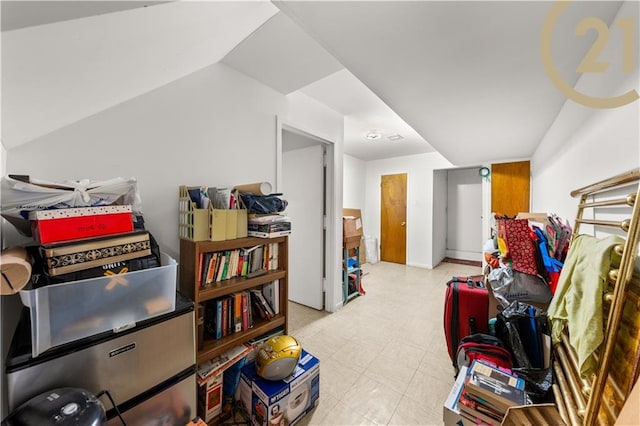 interior space with lofted ceiling