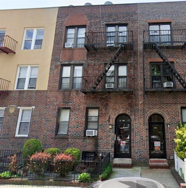 view of building exterior featuring cooling unit