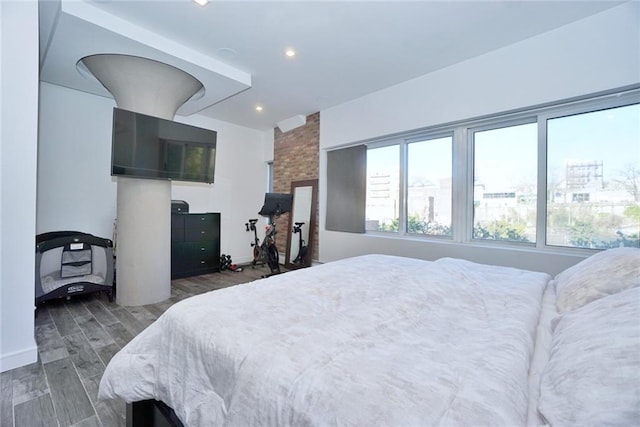 80 Bay St Unit 4A, Staten Island, NY 10301 - bedroom with dark wood-type flooring, baseboards, and recessed lighting