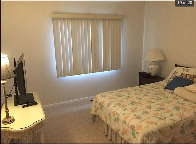 bedroom featuring carpet