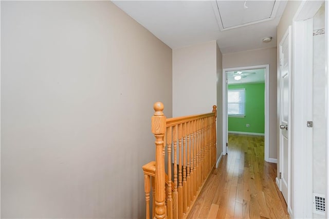 hall featuring light hardwood / wood-style floors