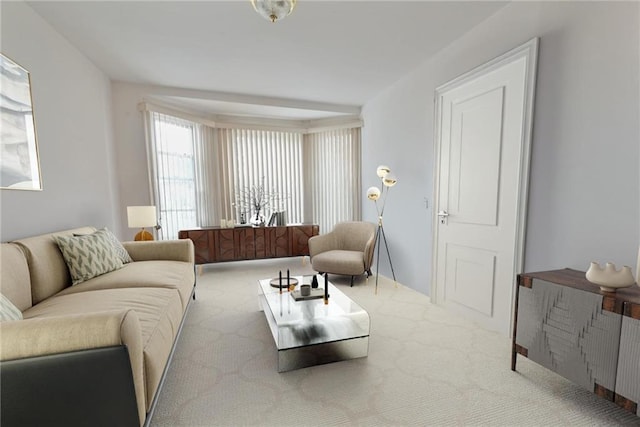 living room featuring carpet flooring