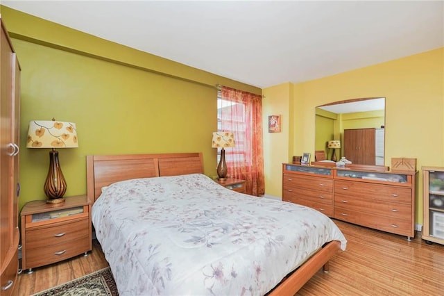 bedroom featuring light hardwood / wood-style flooring