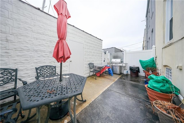 view of patio / terrace featuring area for grilling