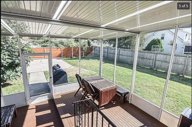 view of sunroom