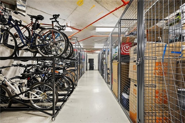 garage with bike storage