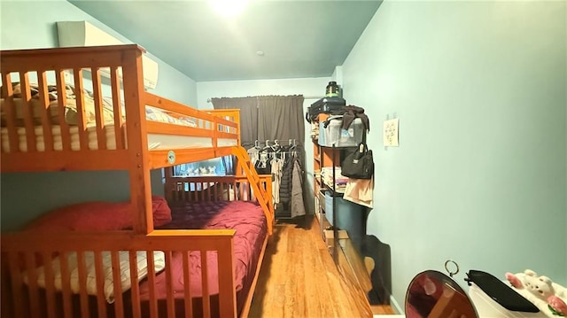 bedroom featuring light wood-type flooring