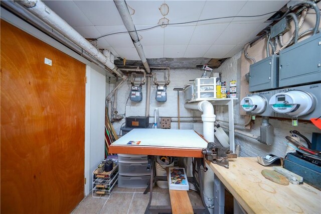 utility room with electric panel