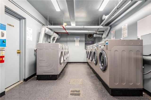 2035 E 7th St Unit 3E, Brooklyn, NY 11223 - community laundry room with separate washer and dryer and baseboards