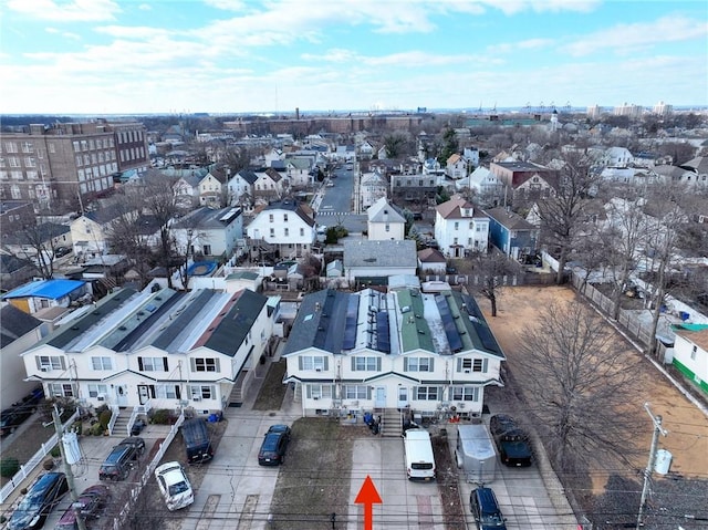 aerial view featuring a residential view